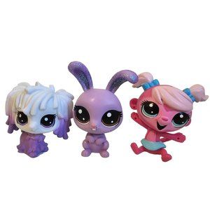 Hasbro Littlest Pet Shop Lot #4-172 Komondor Dog #2-S16 Rabbit #137 Minka Mark